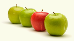 La pomme contient des anti-oxydants et plus de vitamine c qu'une orange